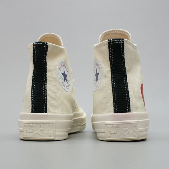 Converse Ladies 6.5 All Star 70 Comme des Garcons PLAY Red Heart Shoes Sneakers - Picture 3 of 12